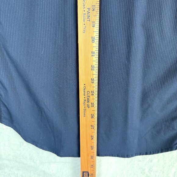 Lululemon Athletica Striped Vented Hidden Placket Button Down Shirt Mens XL Blue - Picture 7 of 8